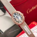 Swiss Copy Cartier Mini Baignoire Diamond-set Watch Ladies Rose Gold
